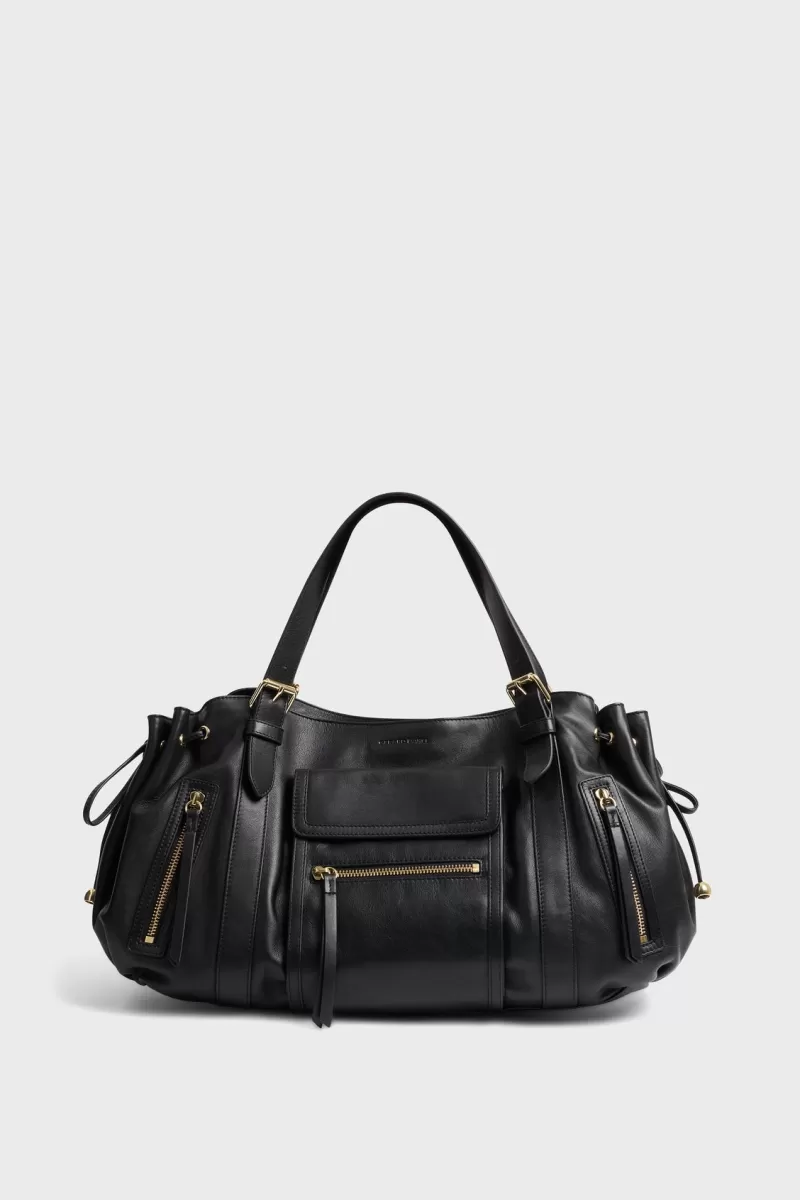 Handbag in leather with zipped pocket - ST GERMAIN | Gerard Darel Flash Sale