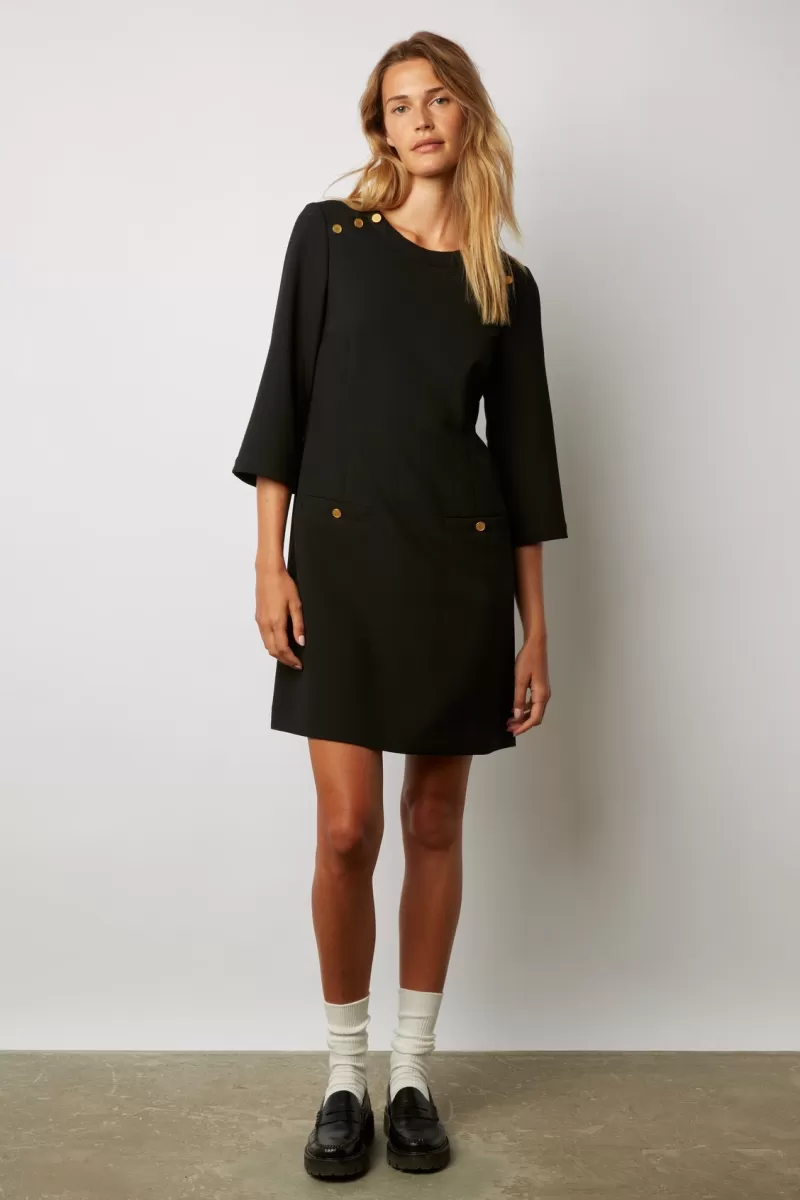 Mini dress with gold-tone buttons - JOANNA | Gerard Darel Cheap