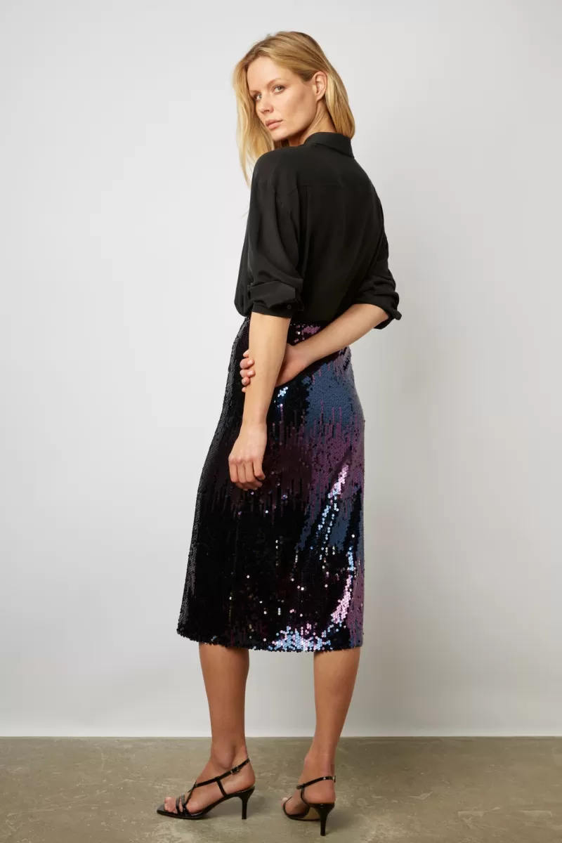Multi-colored sequin straight skirt - BELLINDA | Gerard Darel Best Sale