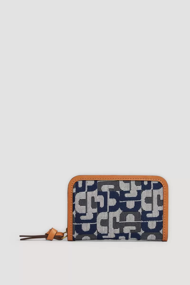 Navy jacquard wallet - MINI WALLET | | Gerard Darel Sale