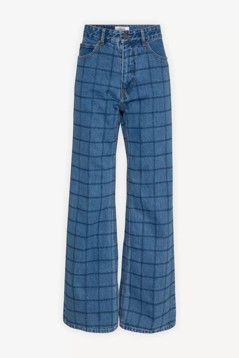 Plaid-style LEELOU flare jeans | Gerard Darel Hot