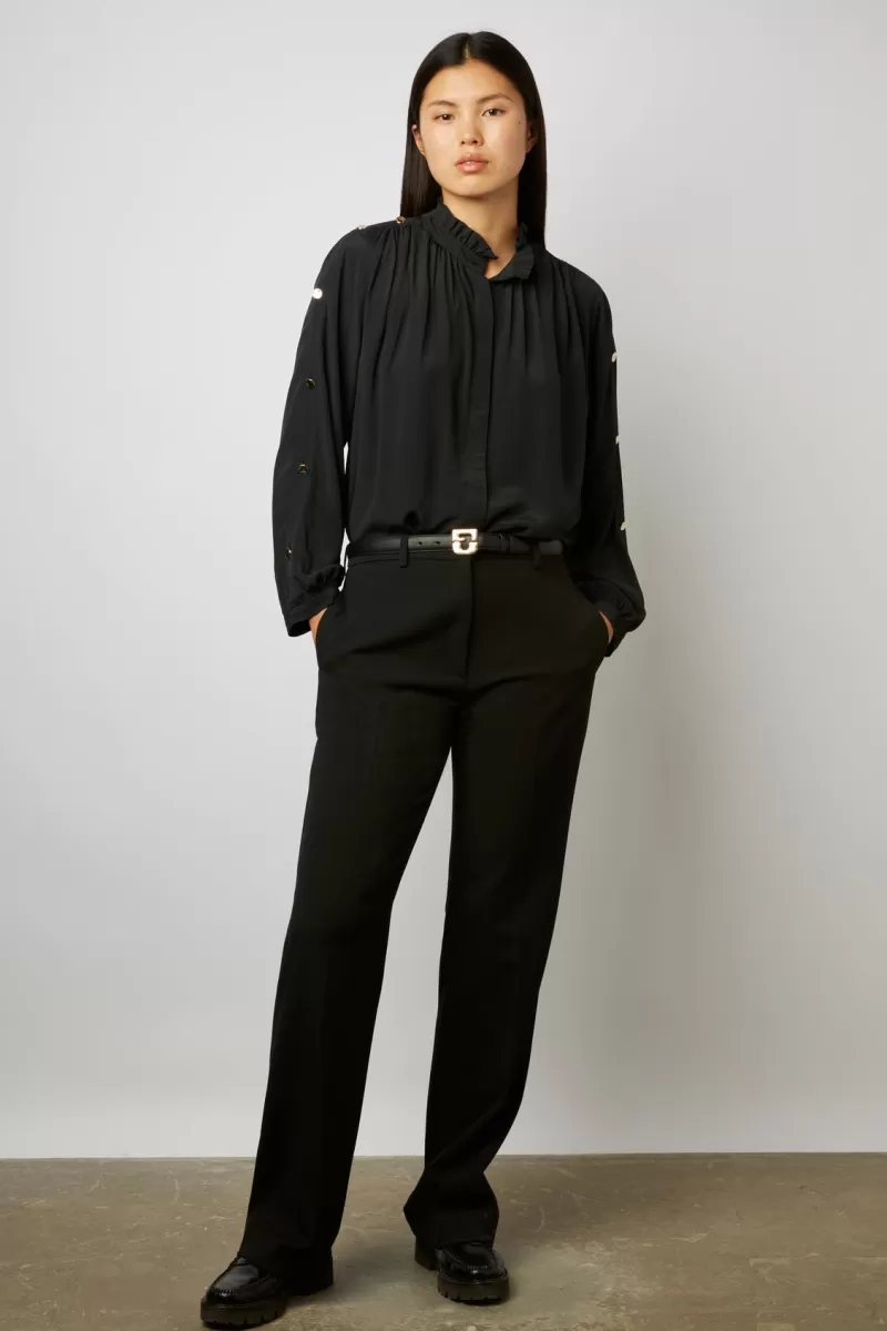 Plain soft shirt with stand up collar - CLEMENTINE | Gerard Darel Discount