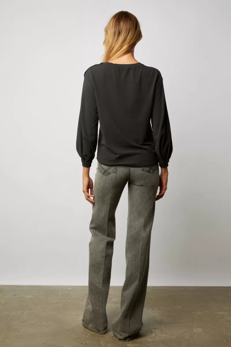 Round neck long sleeve T-shirt in cotton and modal - ADELYS | Gerard Darel Cheap