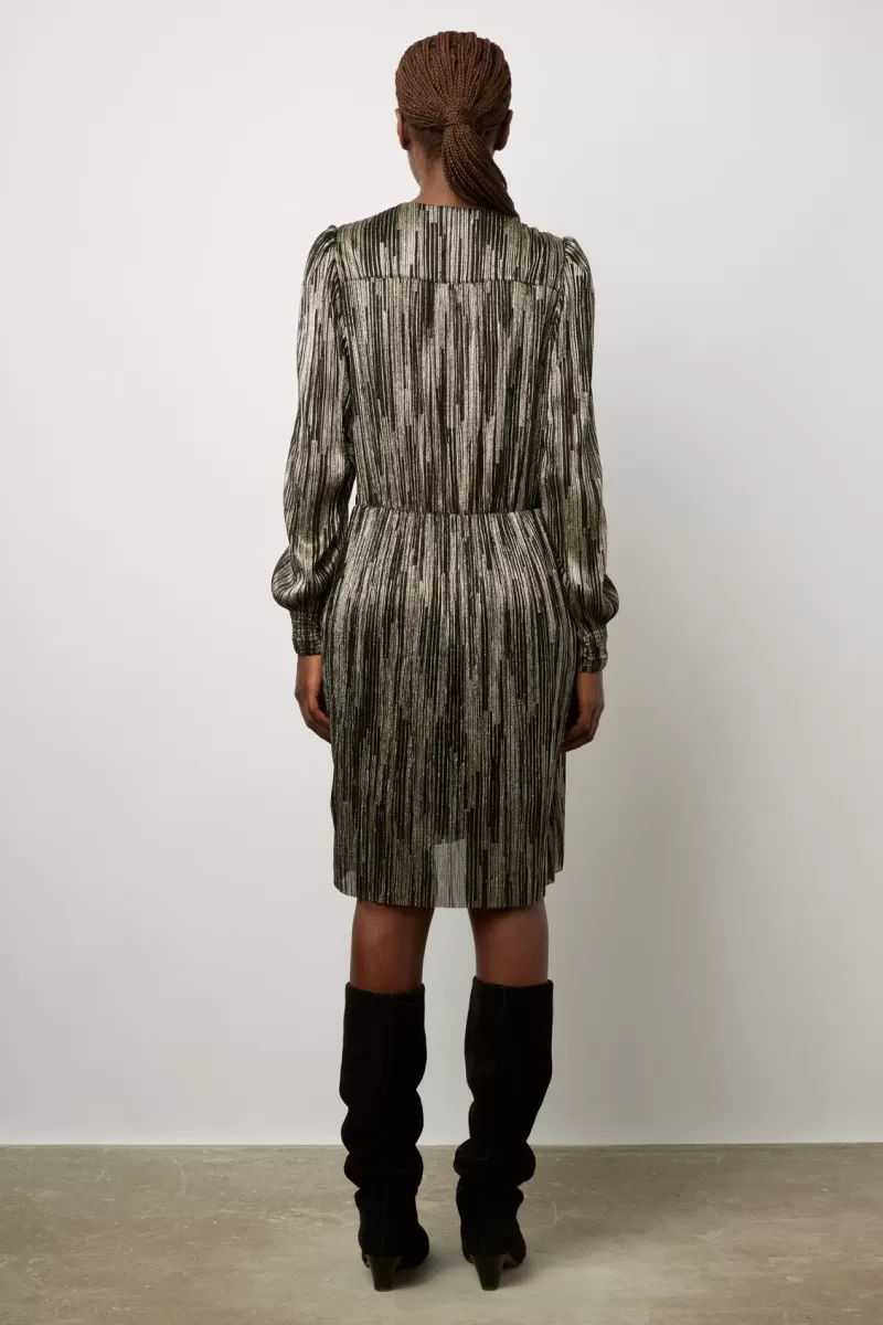 Two-color lurex evening dress - JUSTIN | Gerard Darel Discount