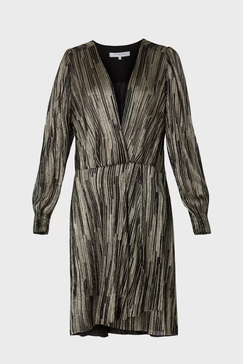 Two-color lurex evening dress - JUSTIN | Gerard Darel Discount