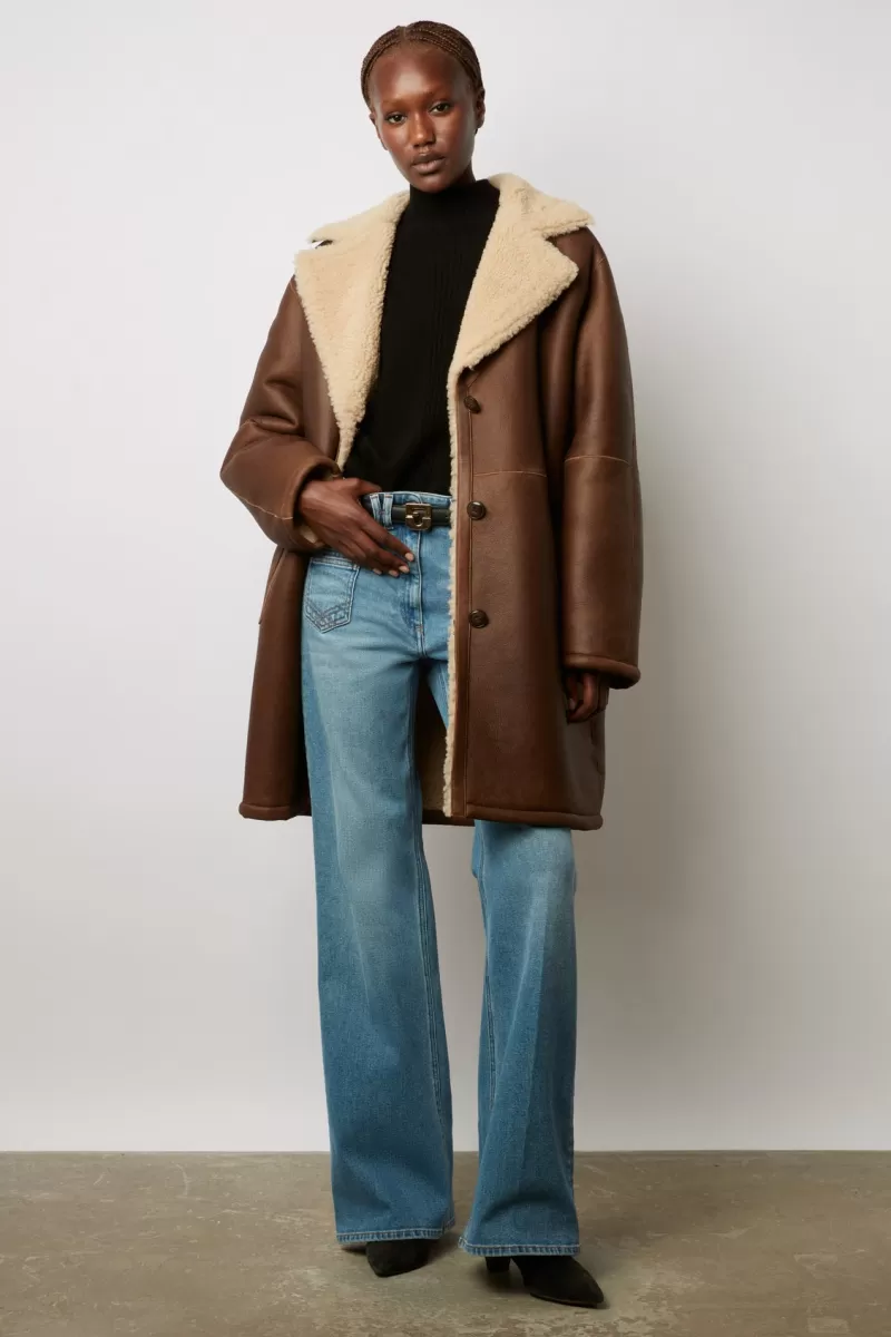 Vintage shearling coat - MALISSIA | Gerard Darel Online