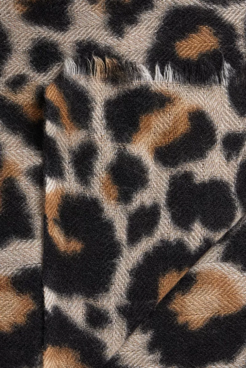 Wool and cashmere leopard scarf - GYPSON | Gerard Darel Cheap